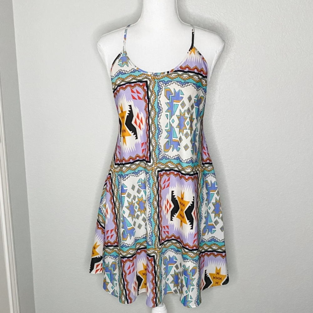 Nwot Naven Multi-Color Boho Style A-Line Dress - image 1